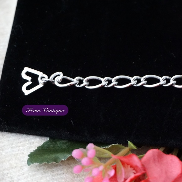 ⚪ VINTAGE Silver Libra Charm Silver Chain Bracelet 📿 - Picture 4 of 6